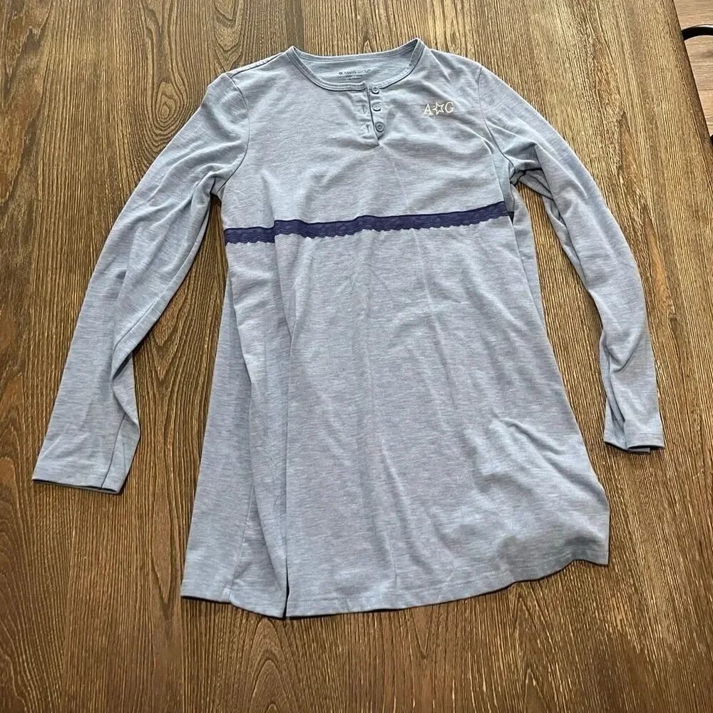 American Girl Youth Polar Bear Pajama Top Long Sleeve Pullover Blue Size XL